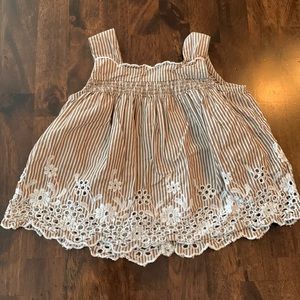🎉3 for $15 sale🎉 Baby GAP brown and cream striped tank 18-24 months